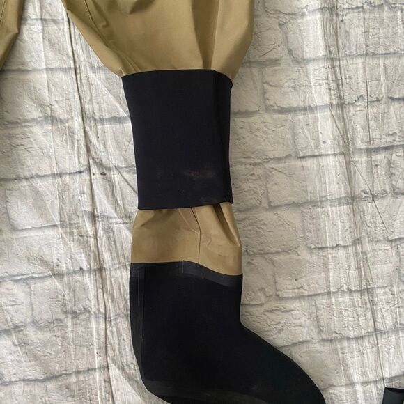 Hodgman streamlite men XL fishing/chest waders w/stocking foot black & tan - Picture 8 of 16